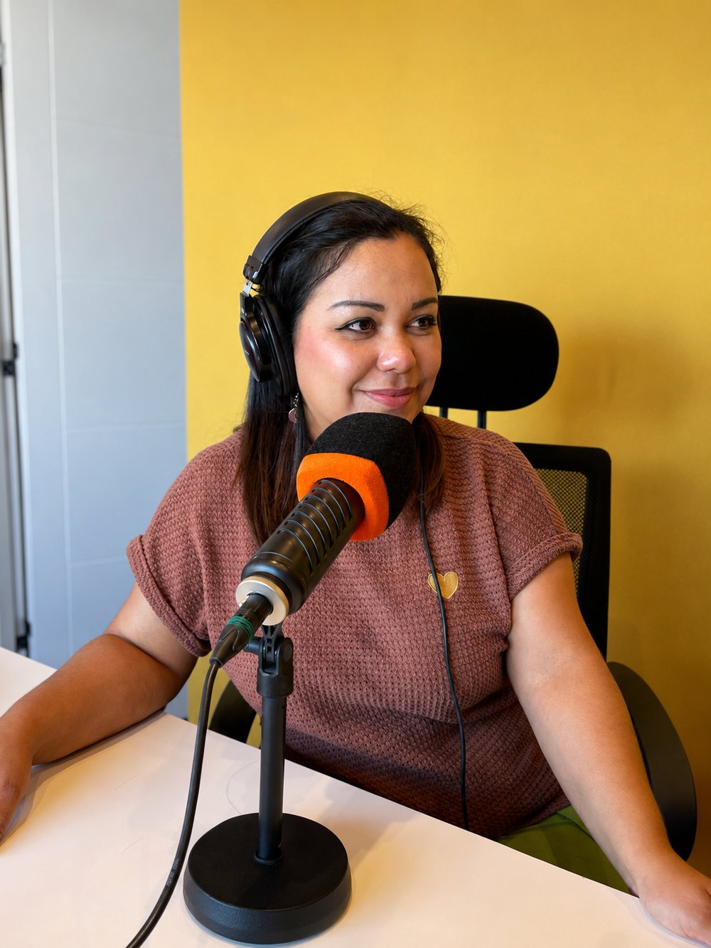 Luisana Durán durante la entrevista