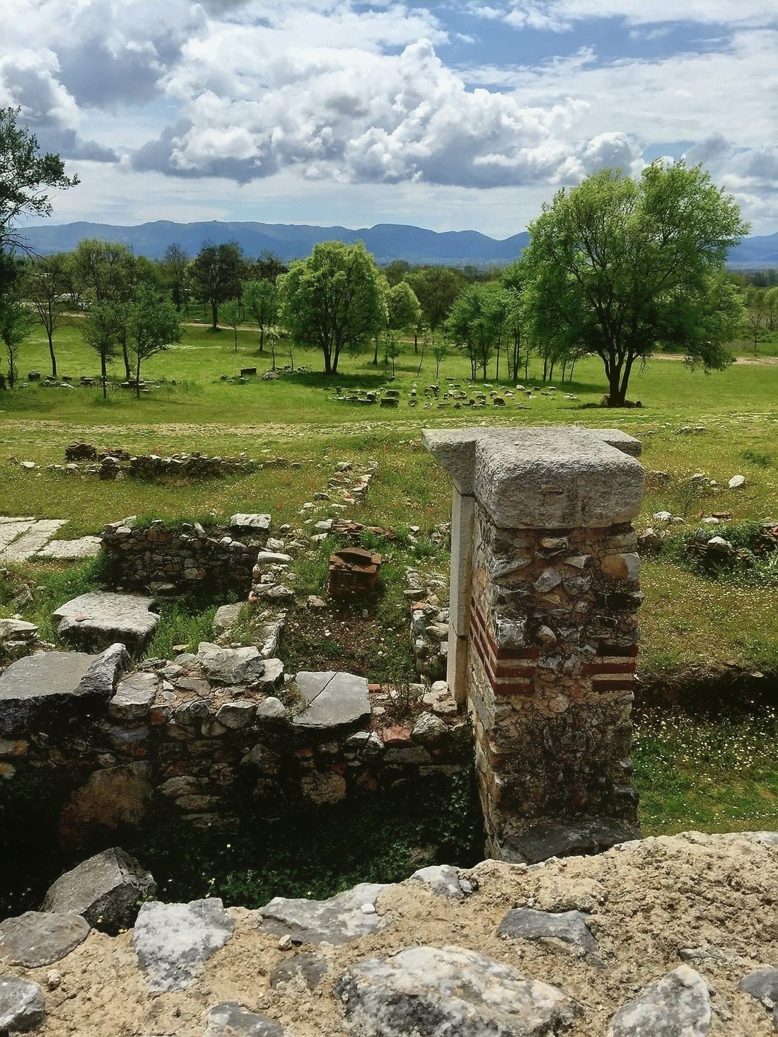 Ruinas del yacimiento arqueológico de Filipos, en Grecia