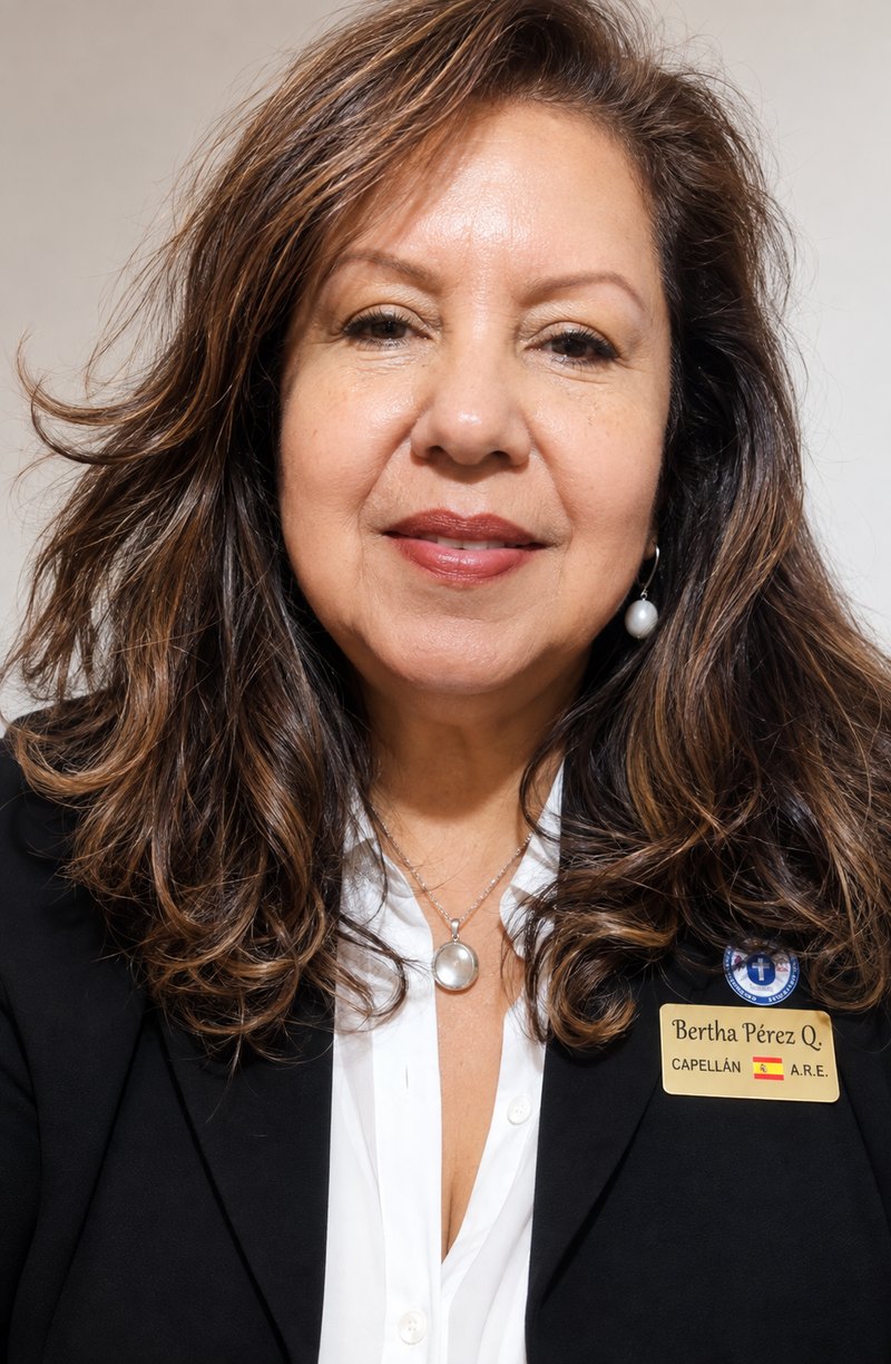 Bertha Pérez Q., coordinadora nacional del equipo de capellanes evangélicos en las Fuerzas Armadas
