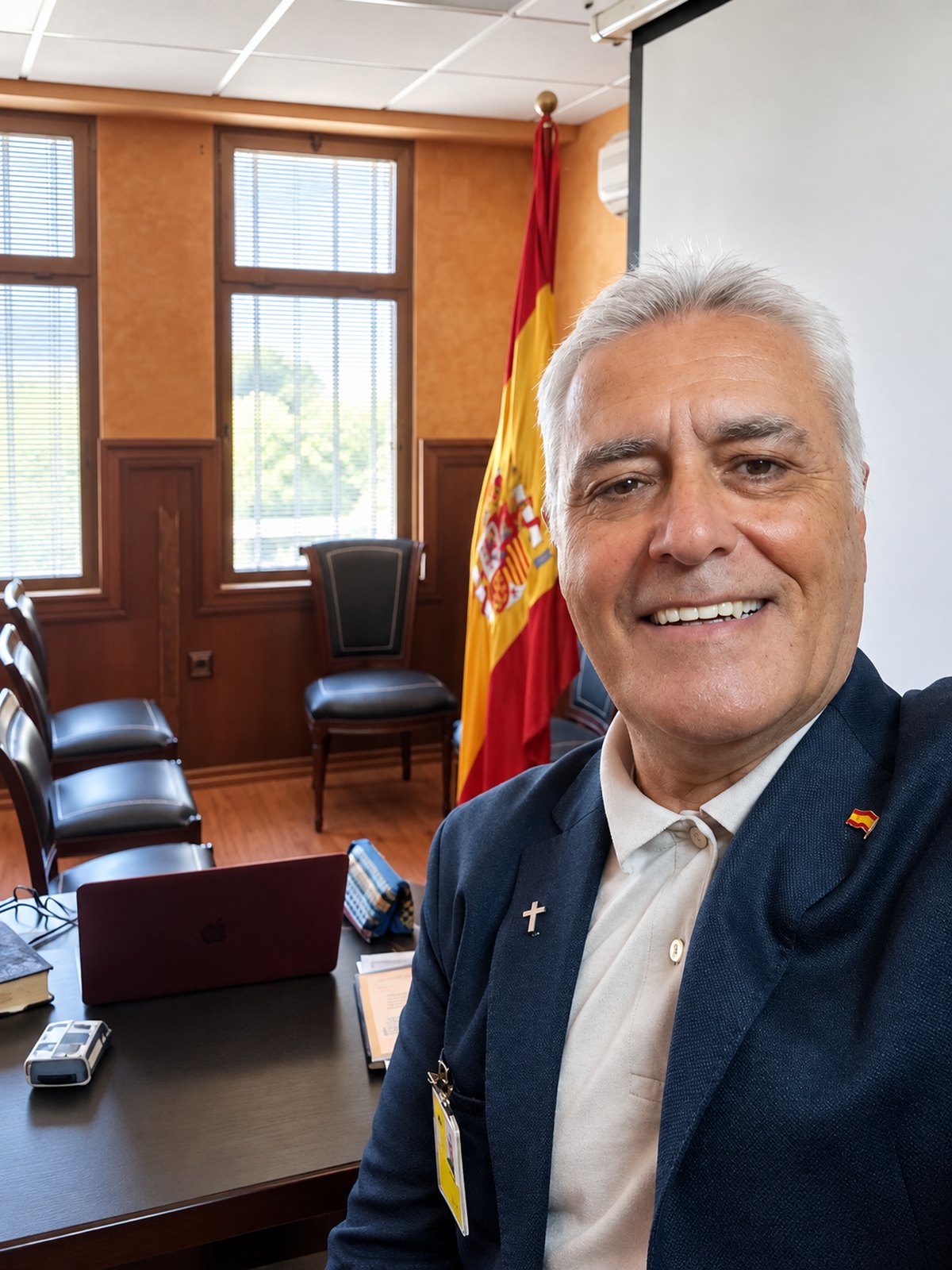 El pastor Antonio Baena, capellán evangélico en la base de Cerro Muriano (Córdoba)