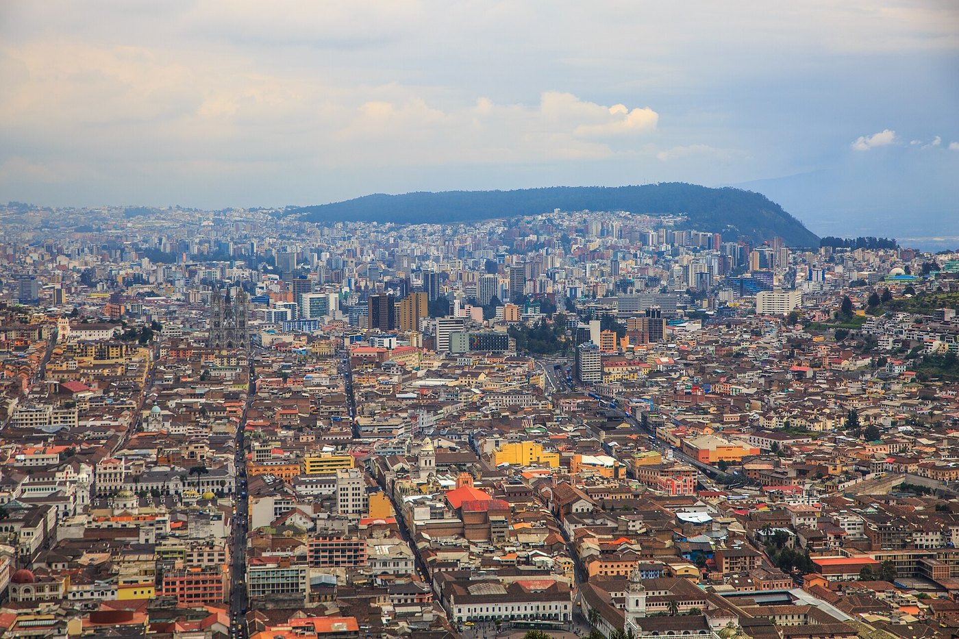 Vista del centro histórico de Quito, Ecuador