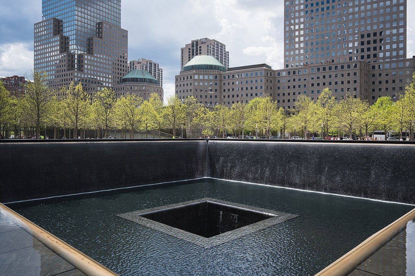 Estanque norte del Memorial Nacional del 11 de Septiembre, en Nueva York