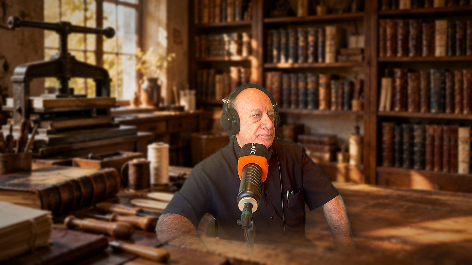 Faustino Rasero, encuadernador, entrevistado en El pulso de la vida